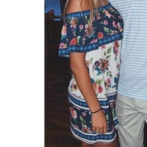 Floral off the shoulder dress